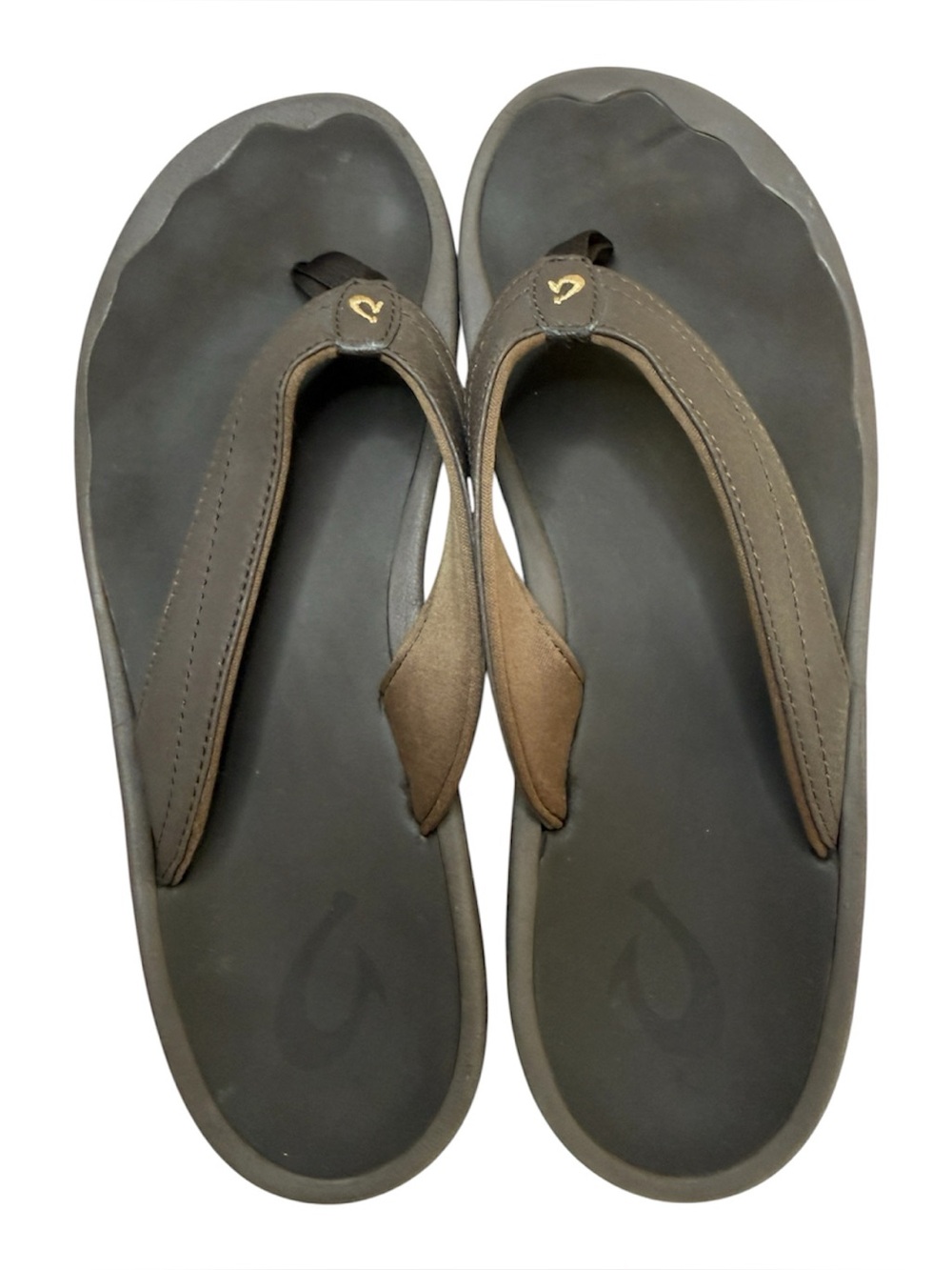 OluKai Ohana Beach Sandals Dark Espresso Brown Womens Sz 9💛